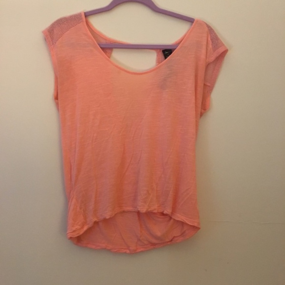 Jessica Simpson | Coral Swoop Neck Top. M